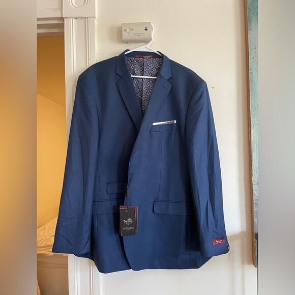 Statement Platinum Italian Wool & Cashmere Super 180 Tailored Fit Blazer - Picture 1 of 11